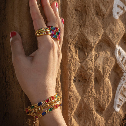 Multihued Crescendo Bracelet