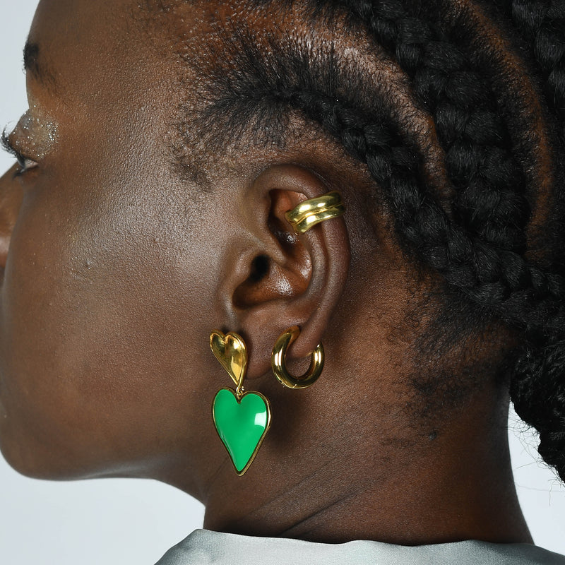 Wave Ear Cuff (Water Resistance Premium Plating)