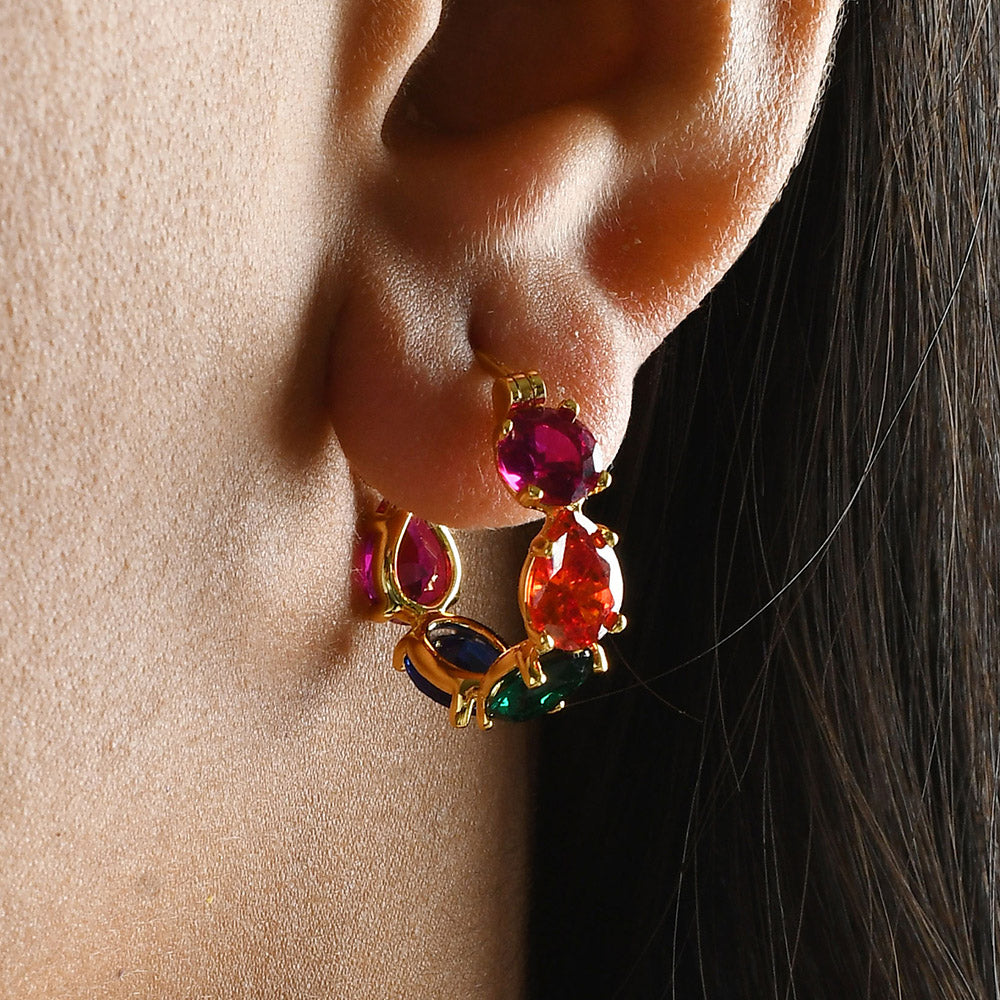 Multihued Crescendo Earrings