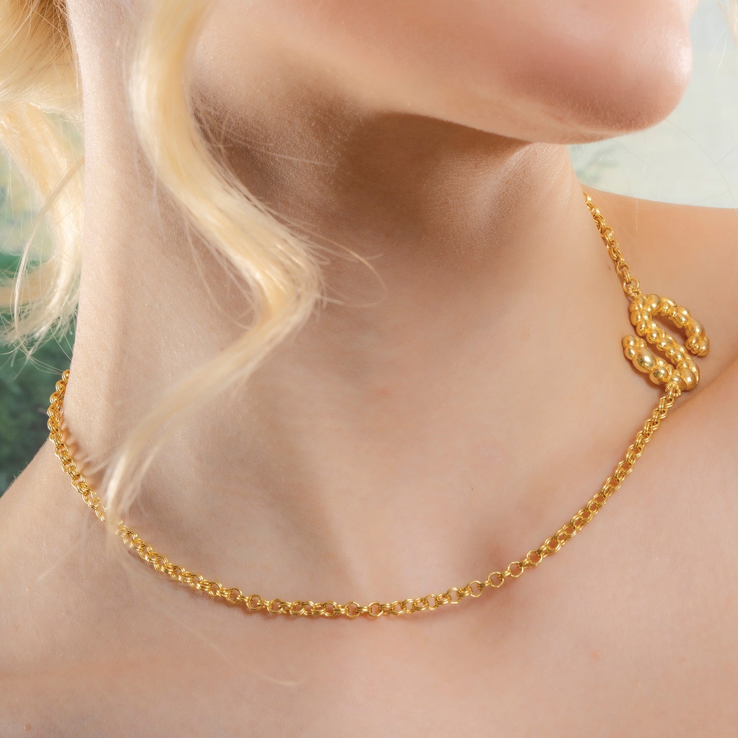 Initial Chain Monogram Necklace