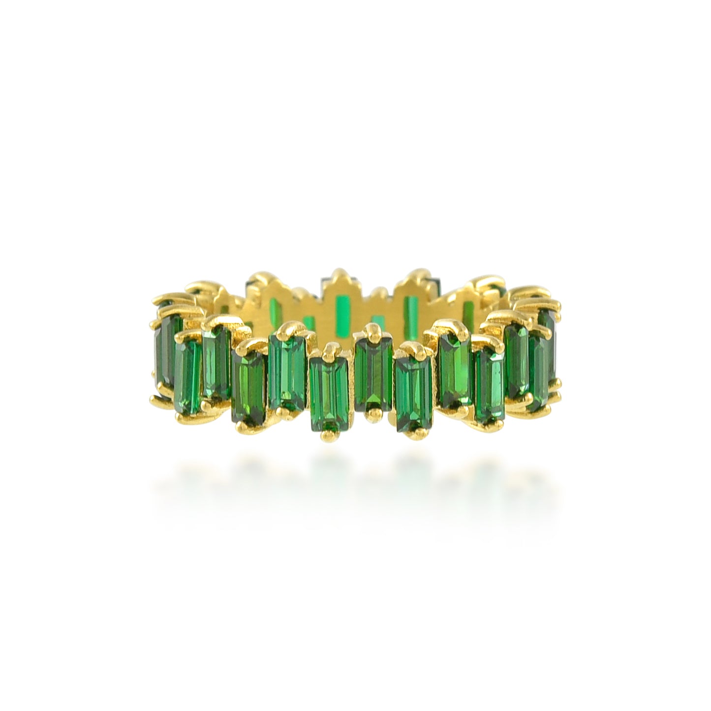 Green Zircon Eternity Ring