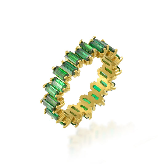 Green Zircon Eternity Ring