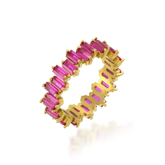 Pink Zircon Eternity Ring