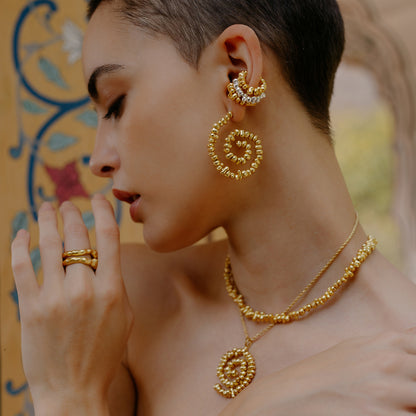 Molten Dance of Flames Necklace