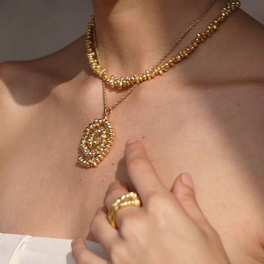 Molten Dance of Flames Necklace