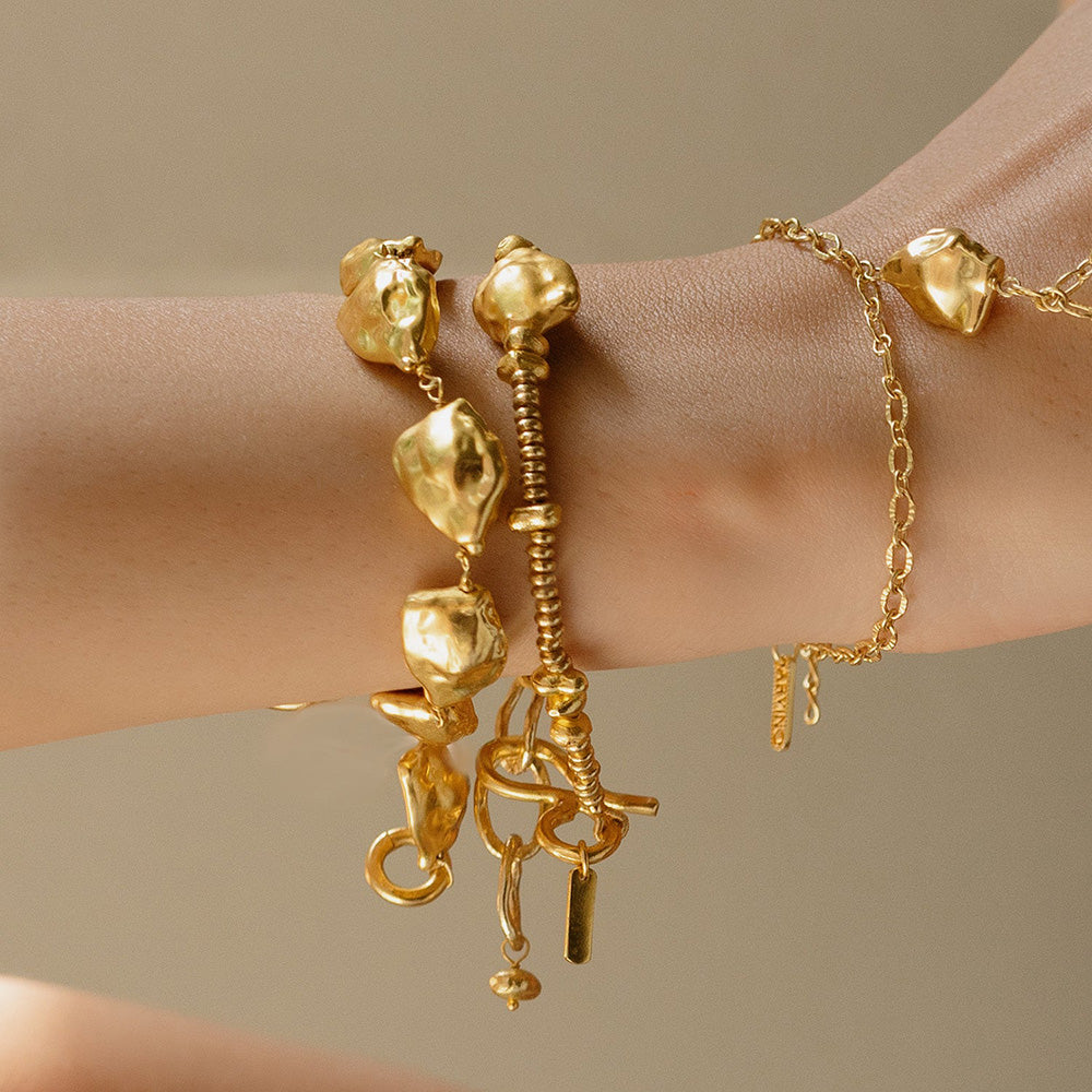 Asymmetrical Nugget Bracelet