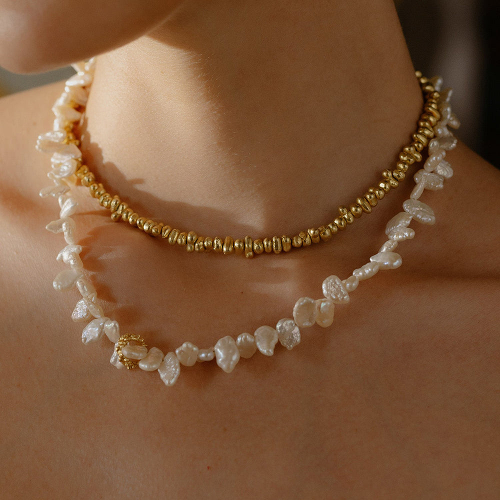 Elongated Pearl Riviere Necklace