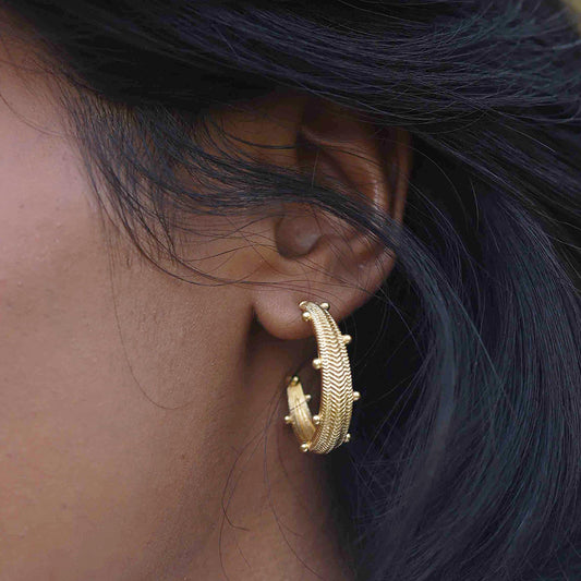 Dew Drop Chevron Hoops