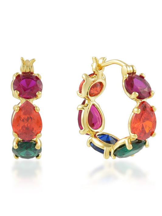 Multihued Crescendo Earrings