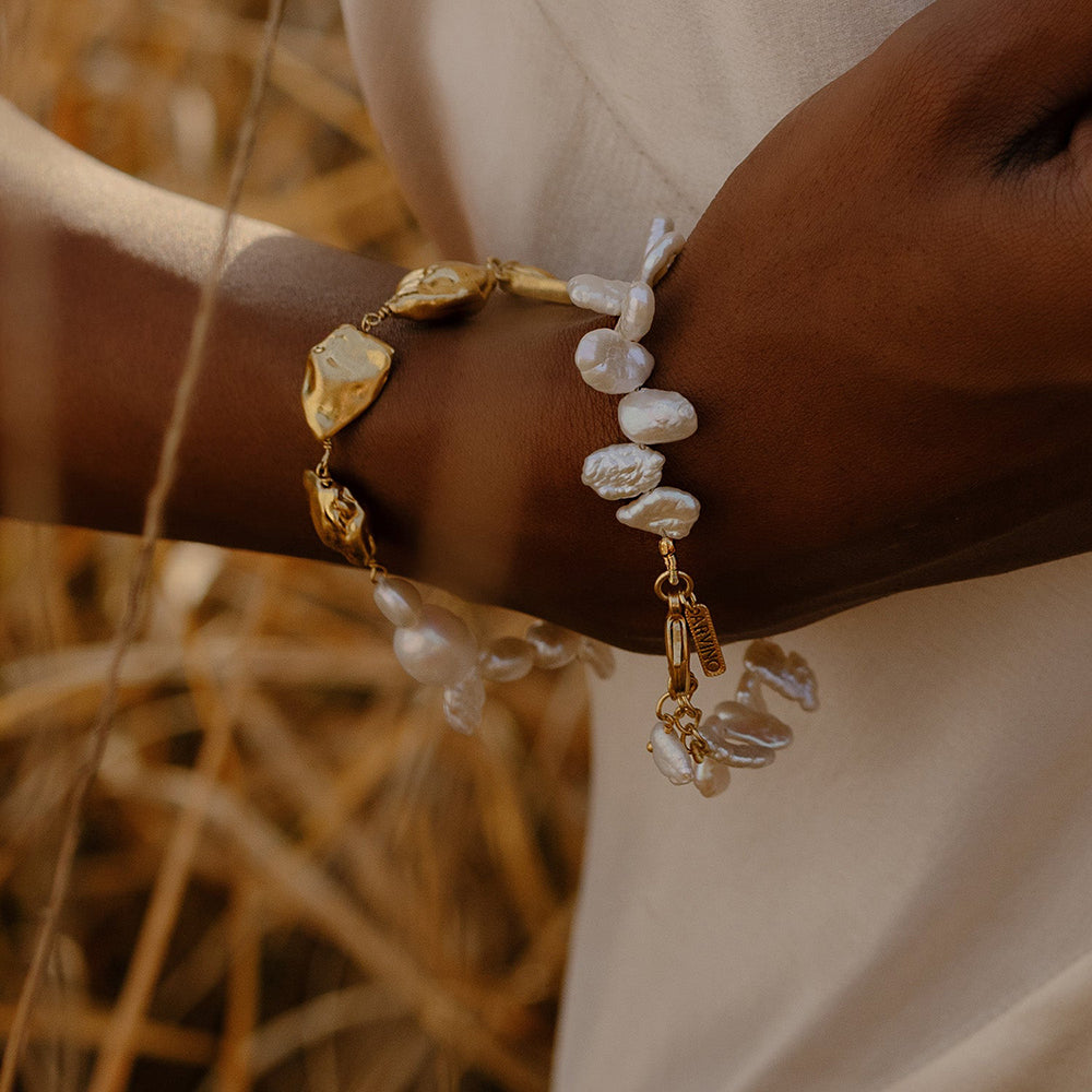 Elongated Pearl Riviere Bracelet