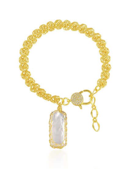 Mesh Pearl Allure Bracelet