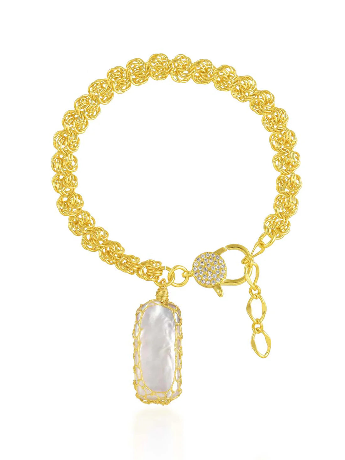 Mesh Pearl Allure Anklet