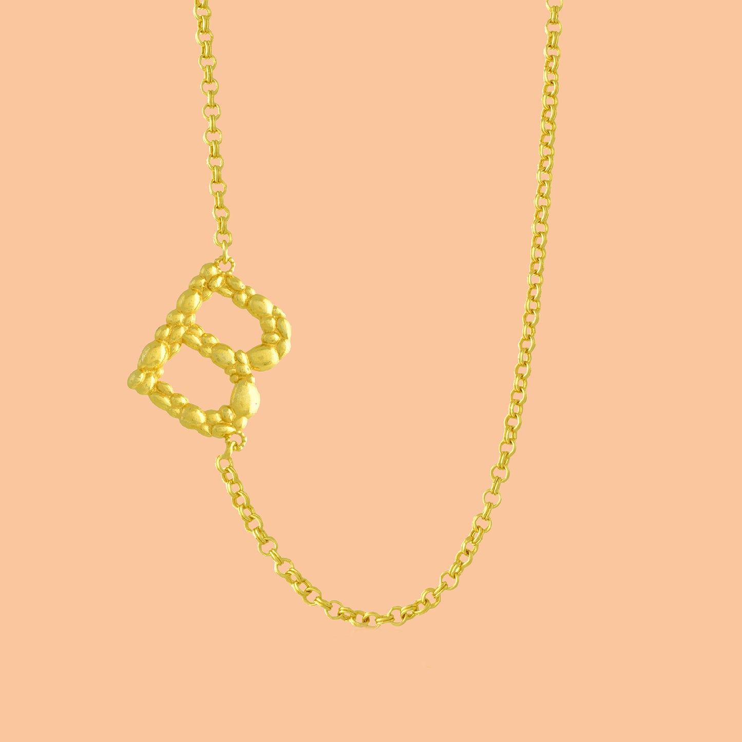 Initial Chain Monogram Necklace