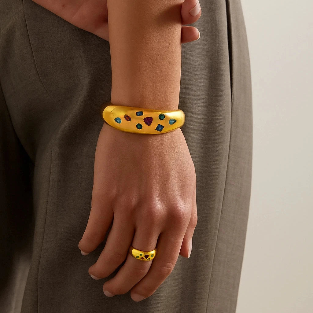 Bezel Bounty Open Bangle