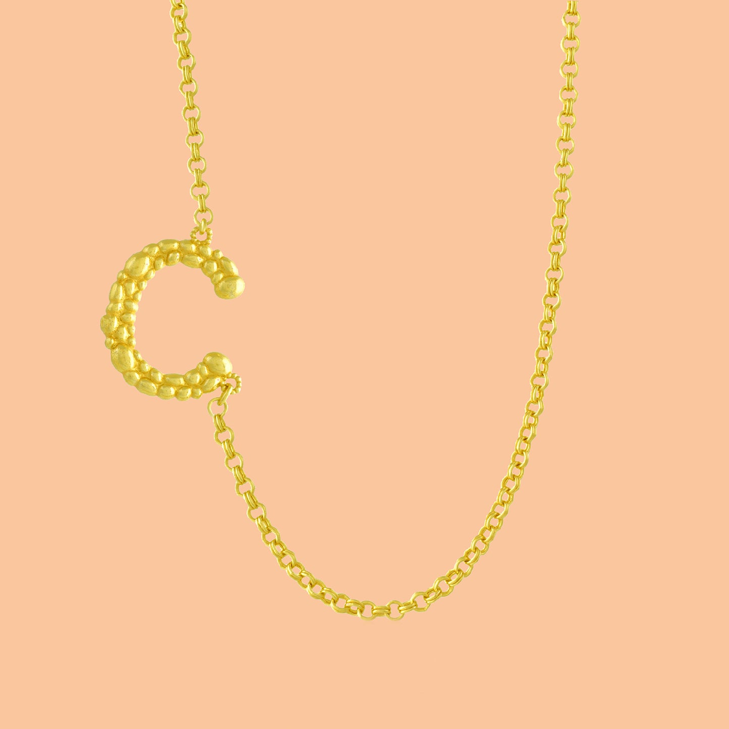 Initial Chain Monogram Necklace