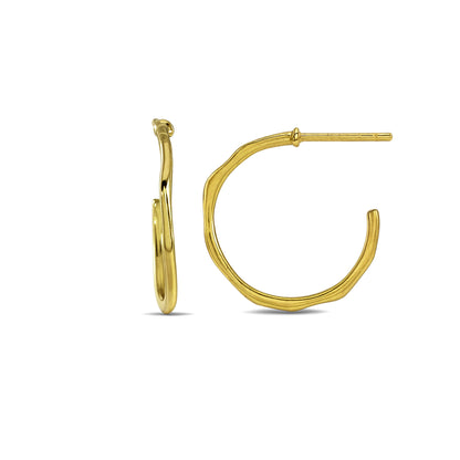 Gold plated Hoop Earring on a white background By arvino