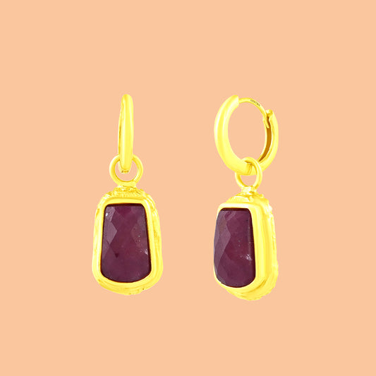 Ruby Reflections Earrings