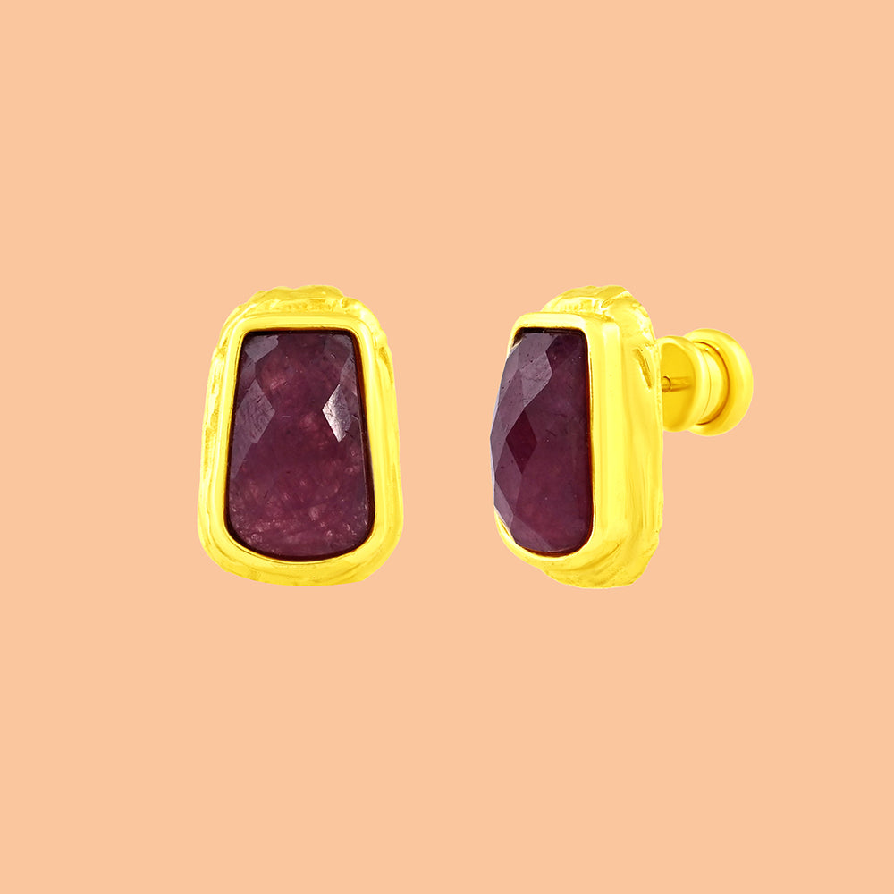 Ruby Reflections Studs