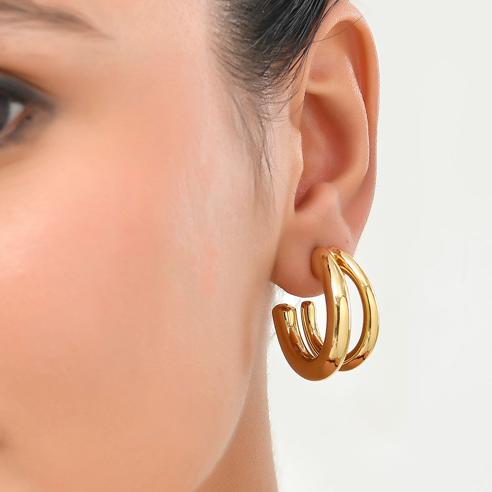 Golden Gleam Hoops