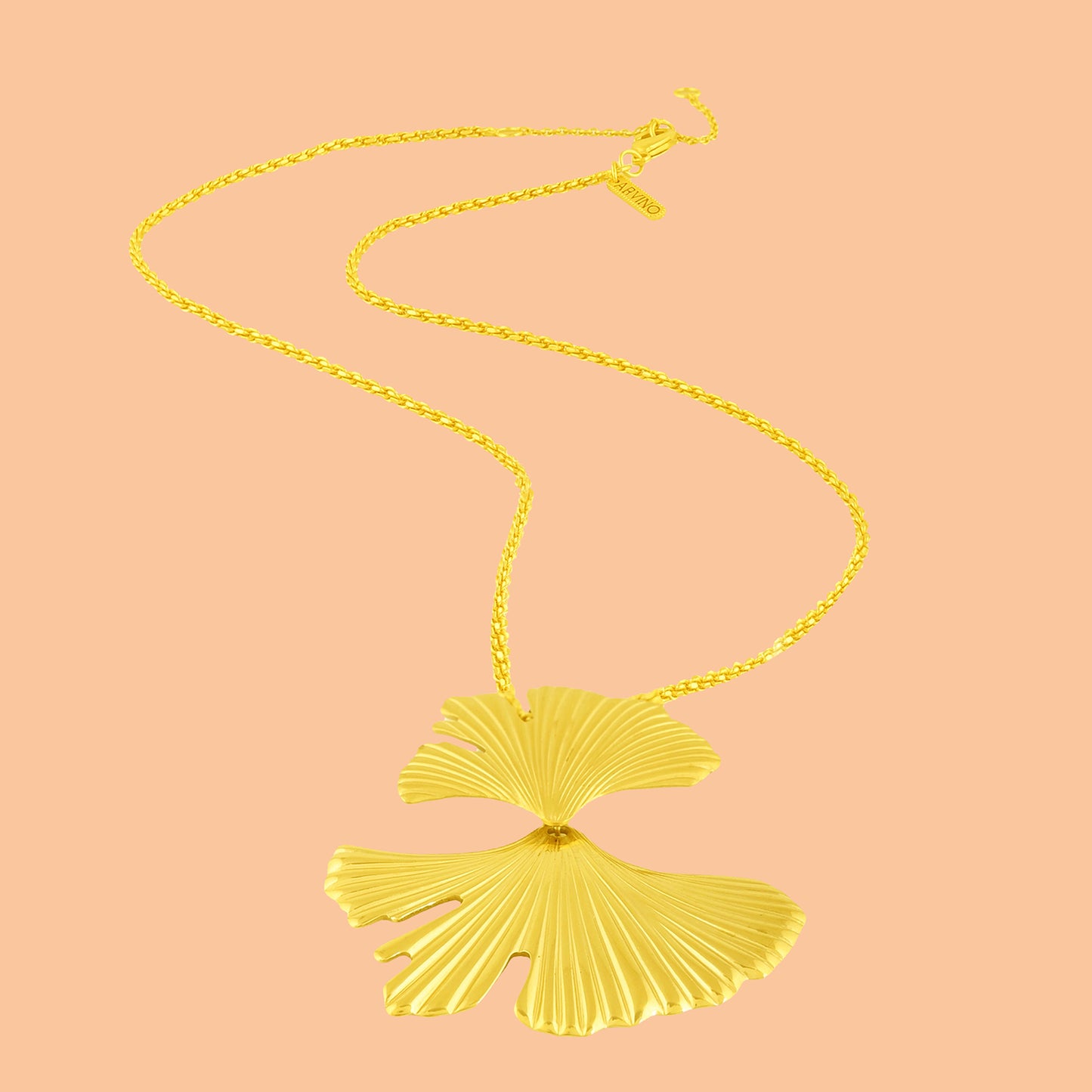 Ginkgo Duo Leaf Necklace