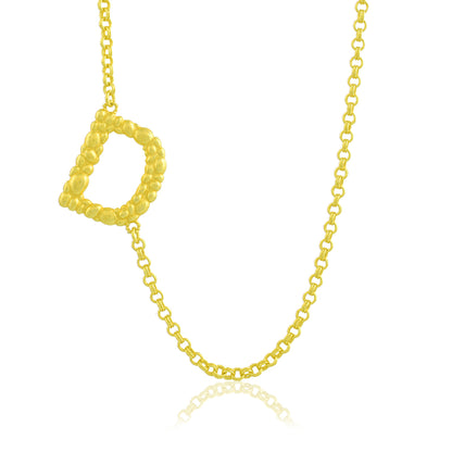 Initial Chain Monogram Necklace