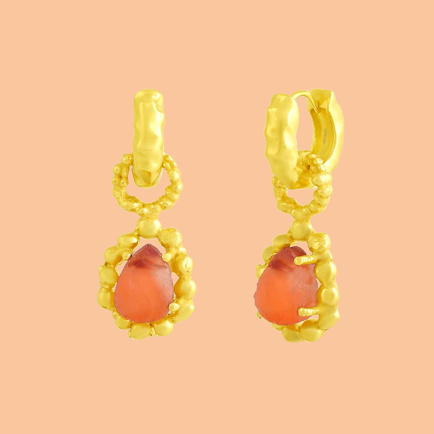 Carnelian Mineral Claw Drops