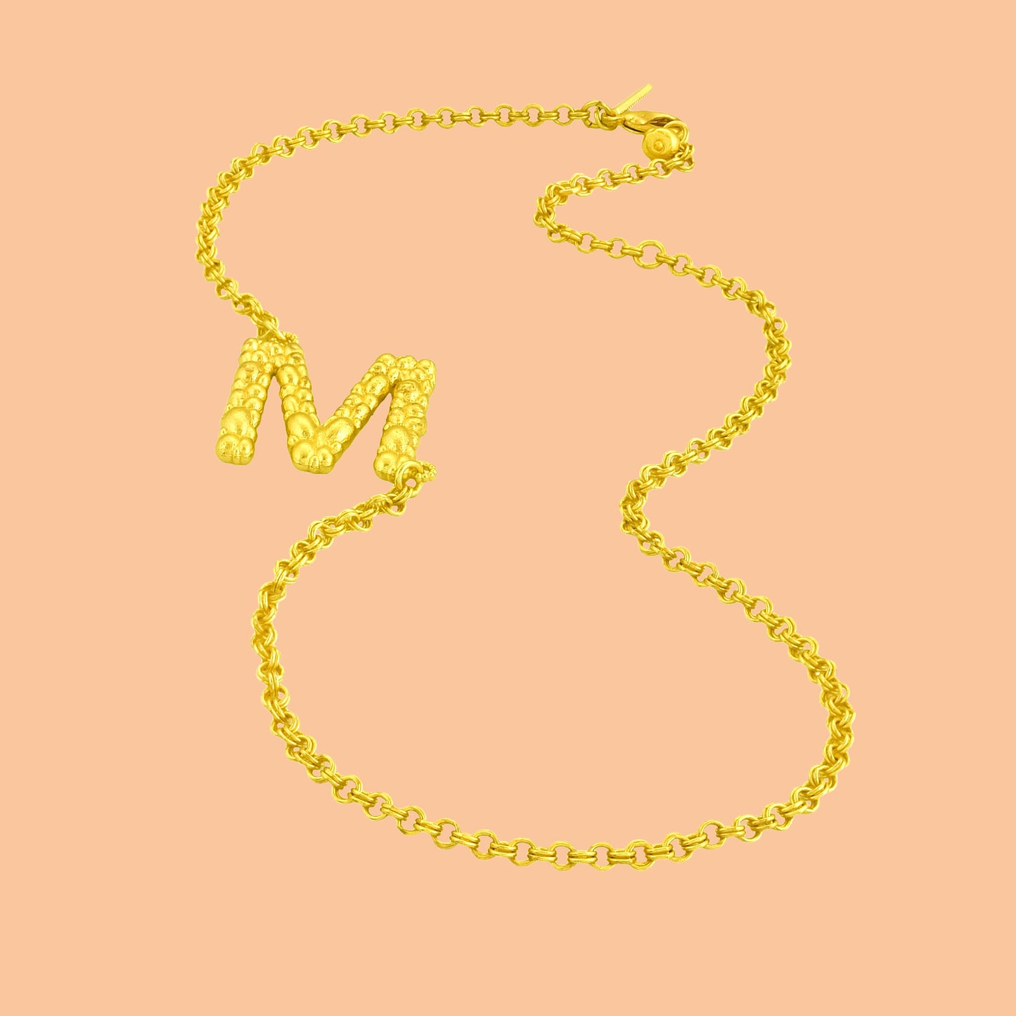 Initial Chain Monogram Necklace