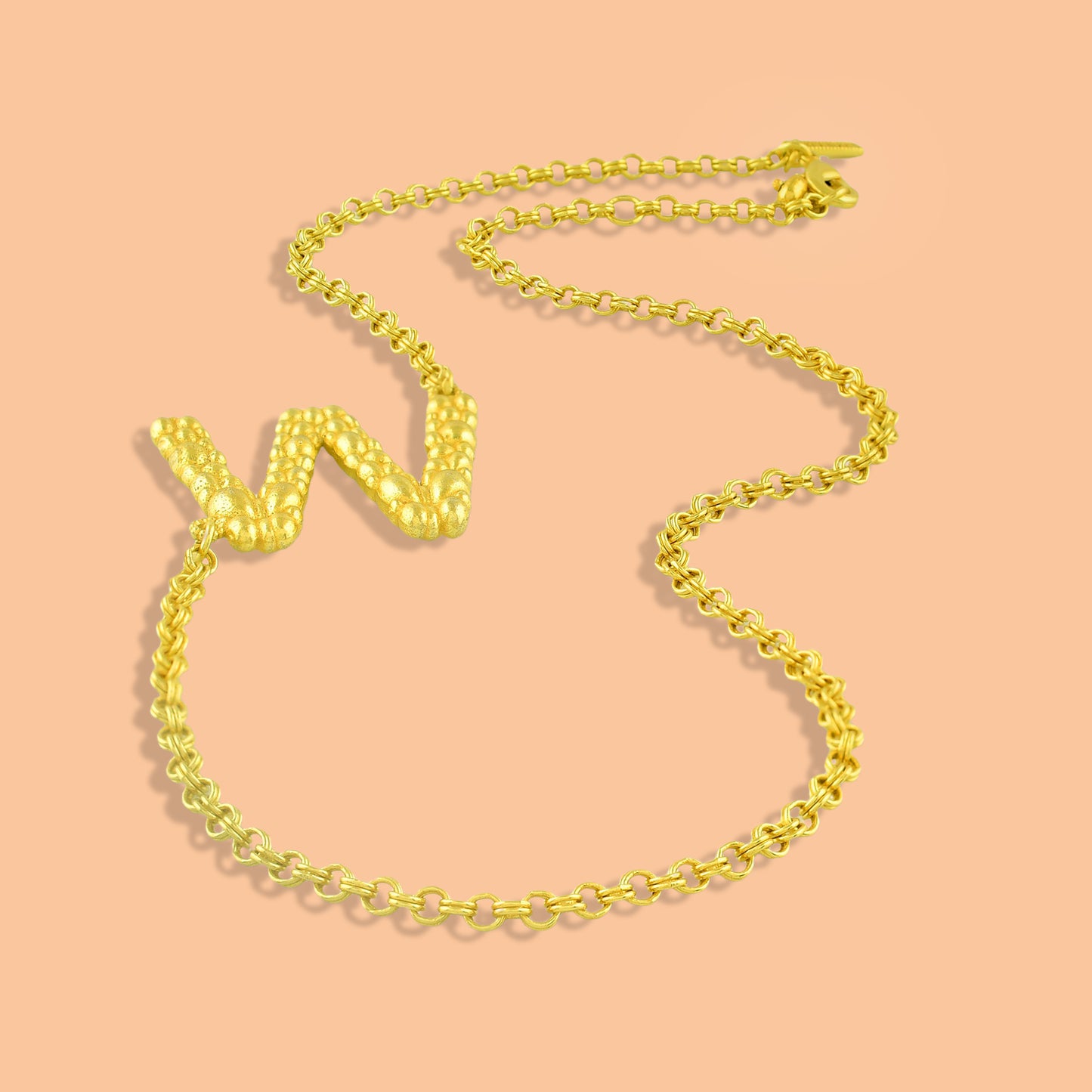 Initial Chain Monogram Necklace