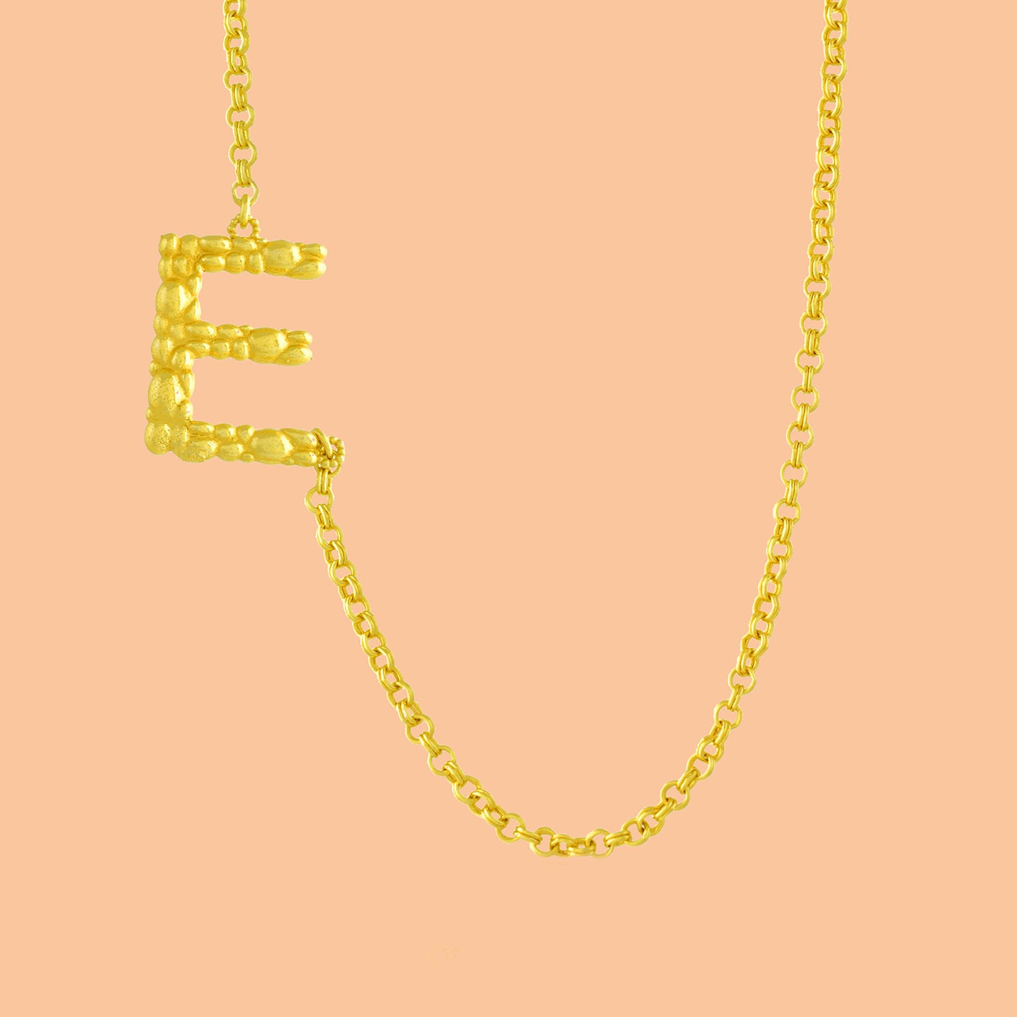 Initial Chain Monogram Necklace