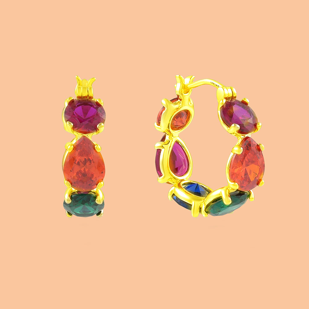 Multihued Crescendo Earrings