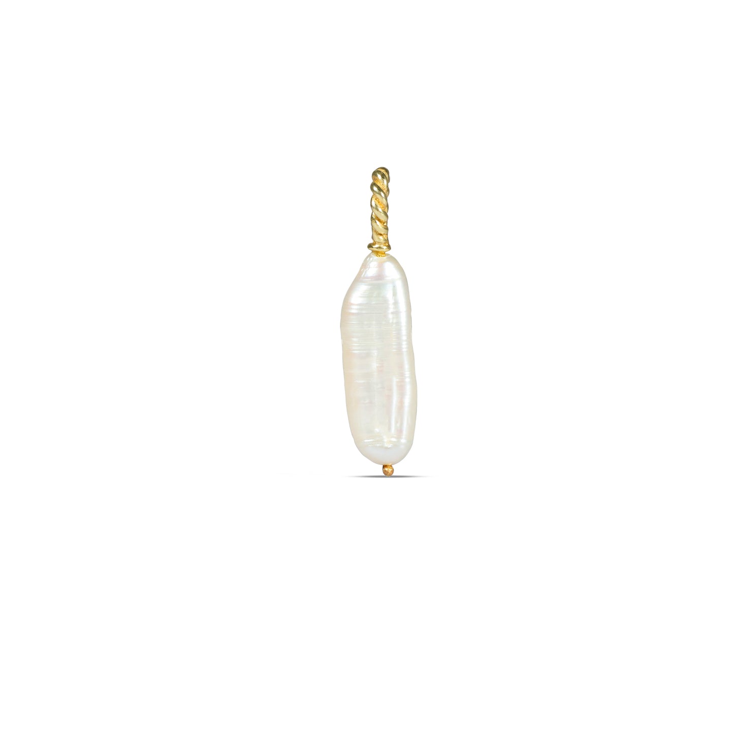 Earthly Baroque Pearl Charm On a White background