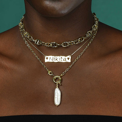 Model Stacking Gold plated Necklace By arvino. One of the best necklace collection in Gold plated jewellery