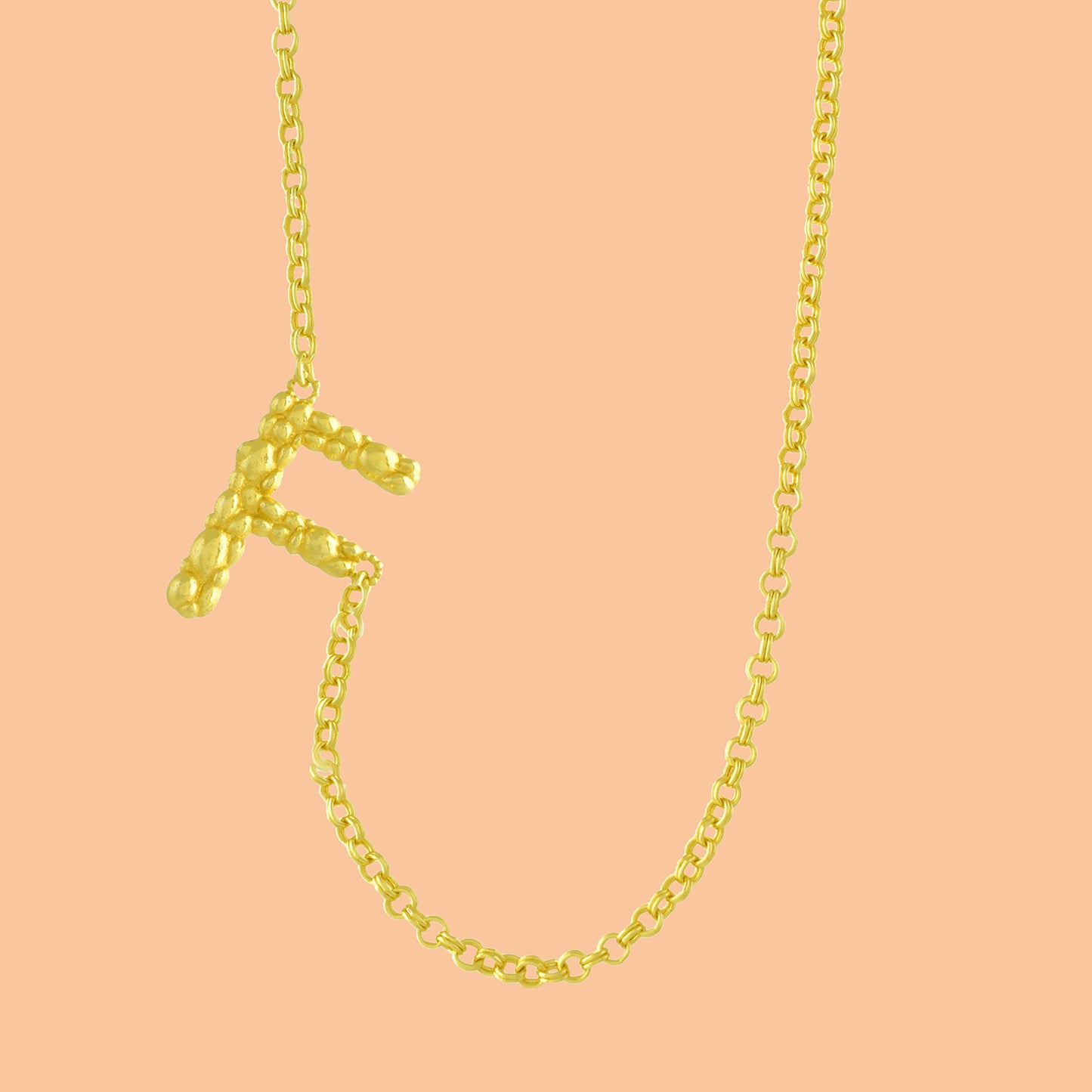 Initial Chain Monogram Necklace