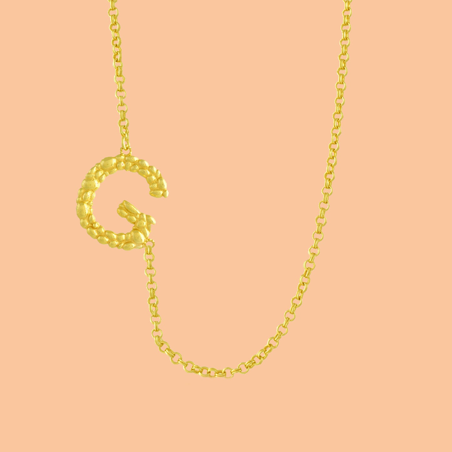 Initial Chain Monogram Necklace