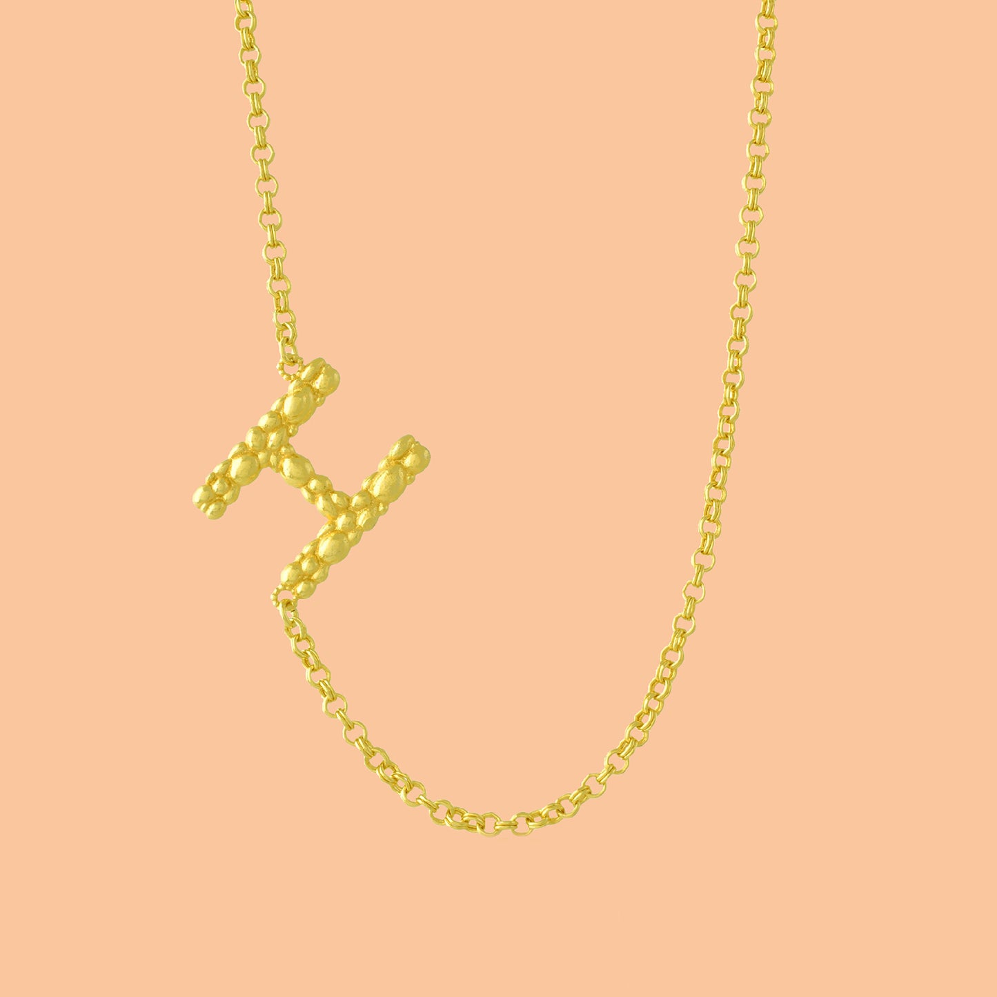 Initial Chain Monogram Necklace