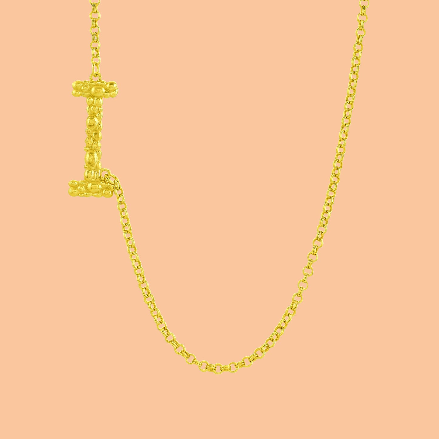 Initial Chain Monogram Necklace