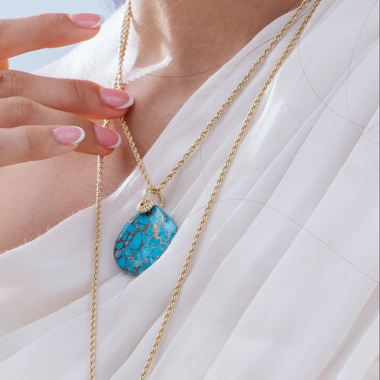 Turquoise Medallion Necklace