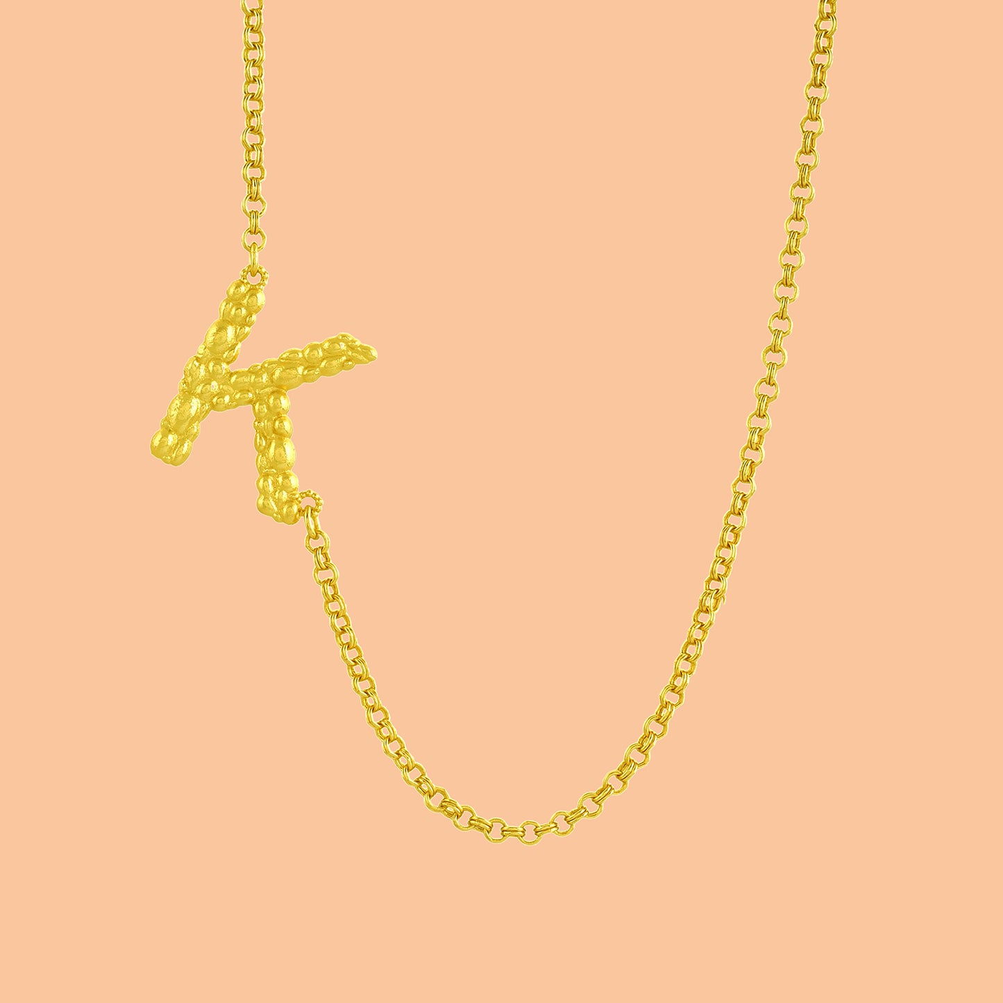 Initial Chain Monogram Necklace