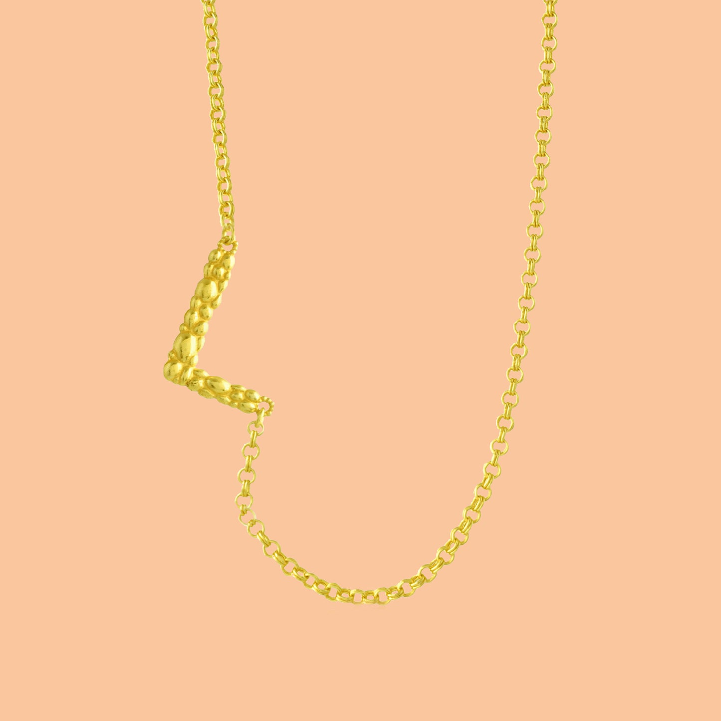 Initial Chain Monogram Necklace