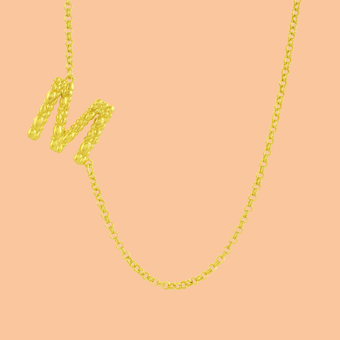 Initial Chain Monogram Necklace