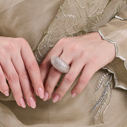 Starlit Pavé Dome Ring