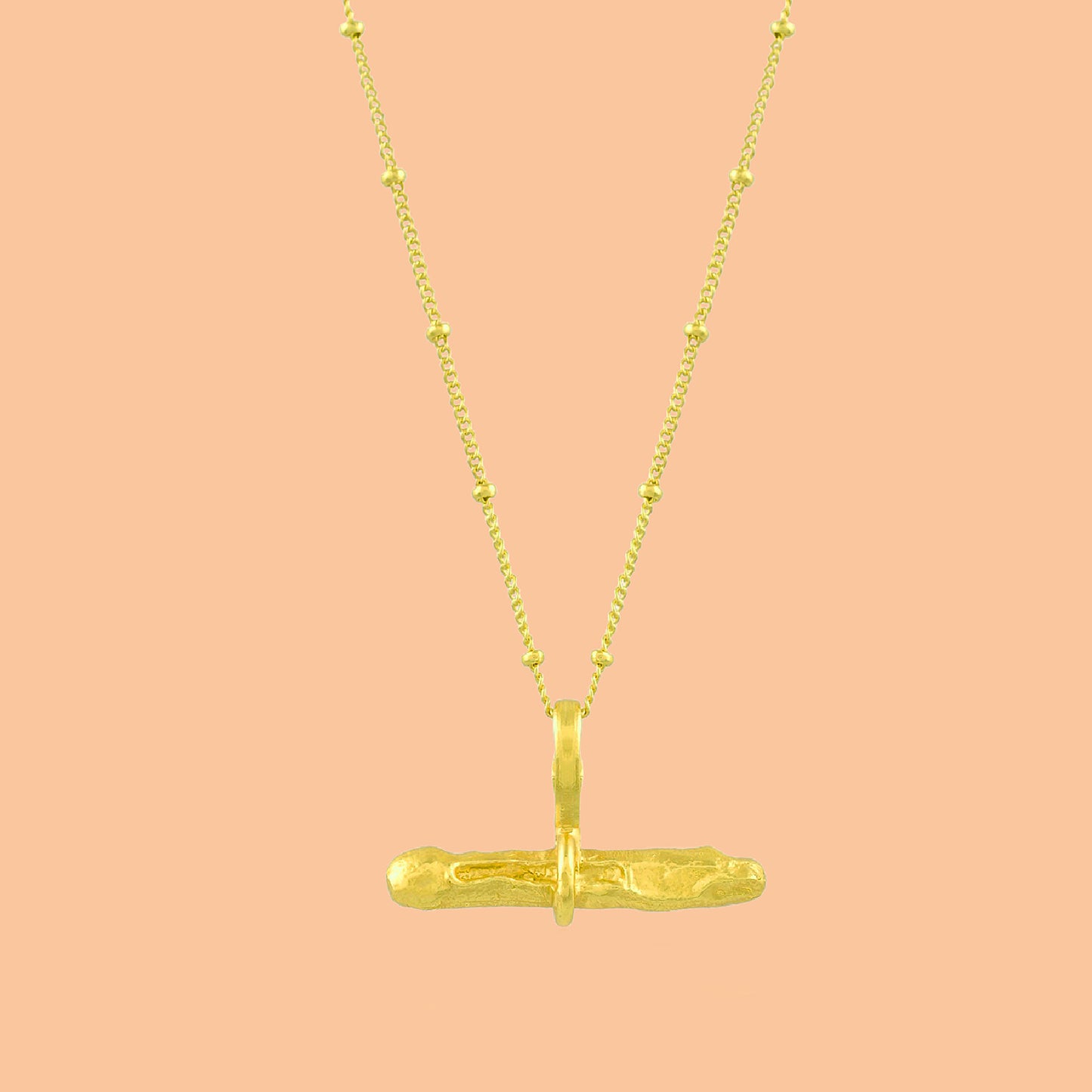 Close up creative shot of Monolith Necklace by arvino. 