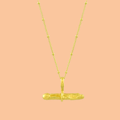 Close up creative shot of Monolith Necklace by arvino. 