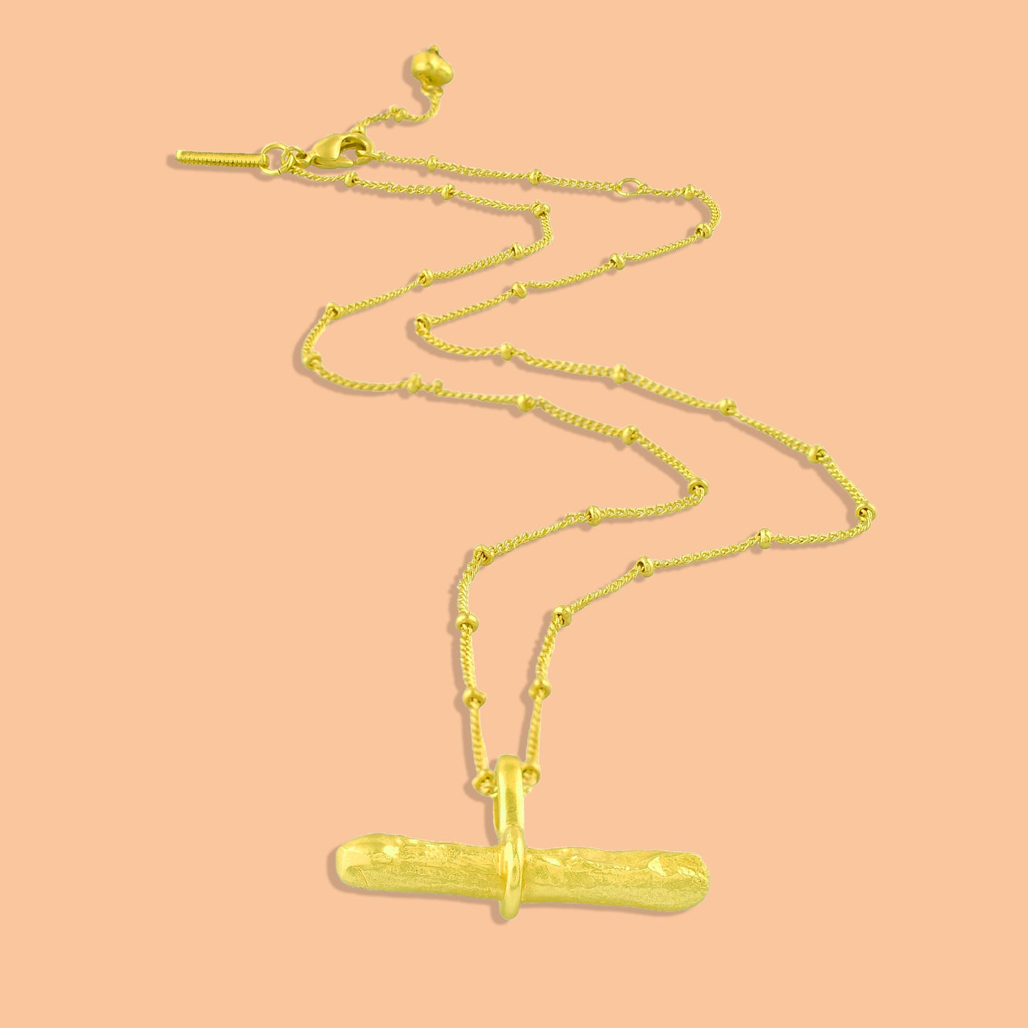 Creative product shot of Monolith Necklace in 925 Sterling Silver by arvino