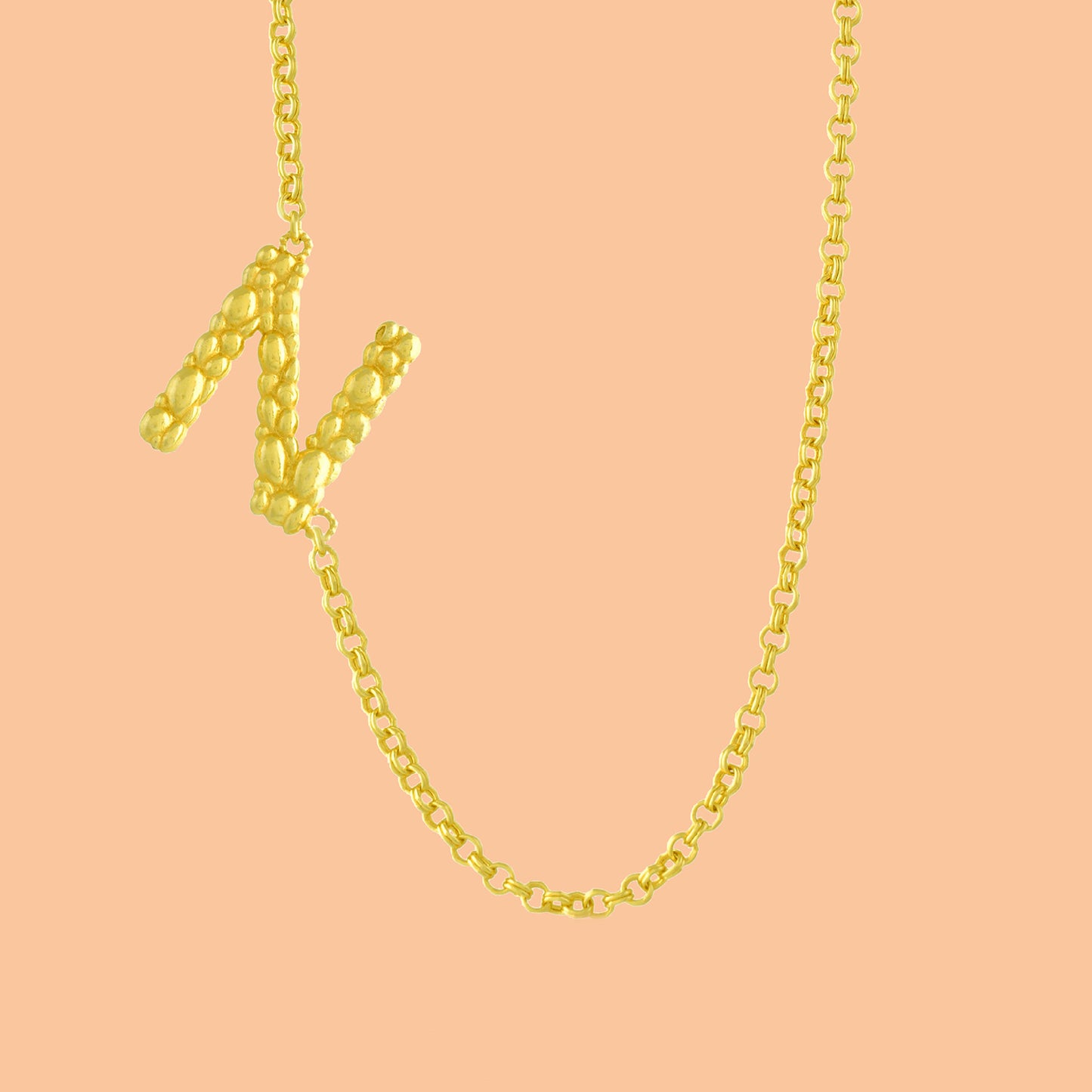 Initial Chain Monogram Necklace