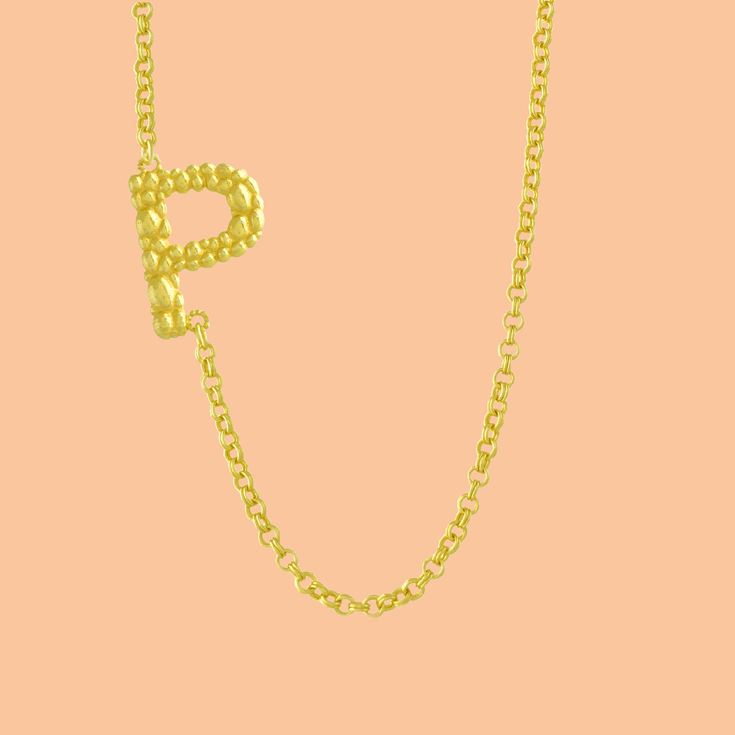 Initial Chain Monogram Necklace