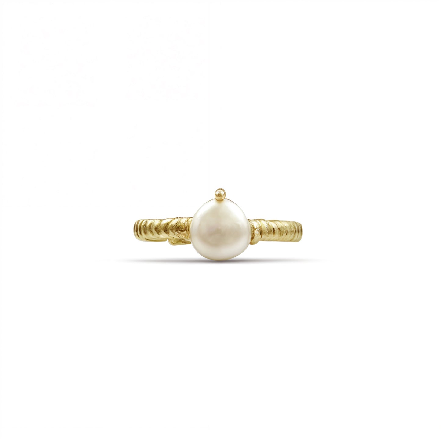 Pearl Embrace Ring By Arvino on White background 