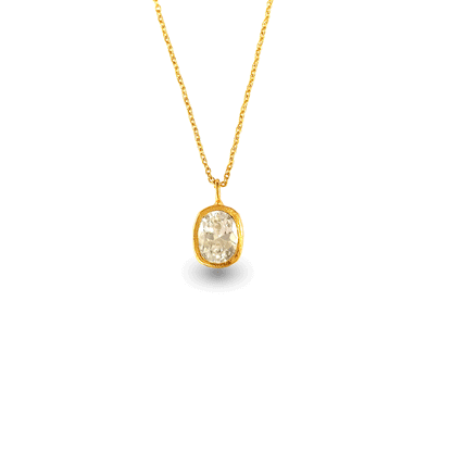 Gold Plated Crystal Drop 92.5 Sterling Silver Necklace