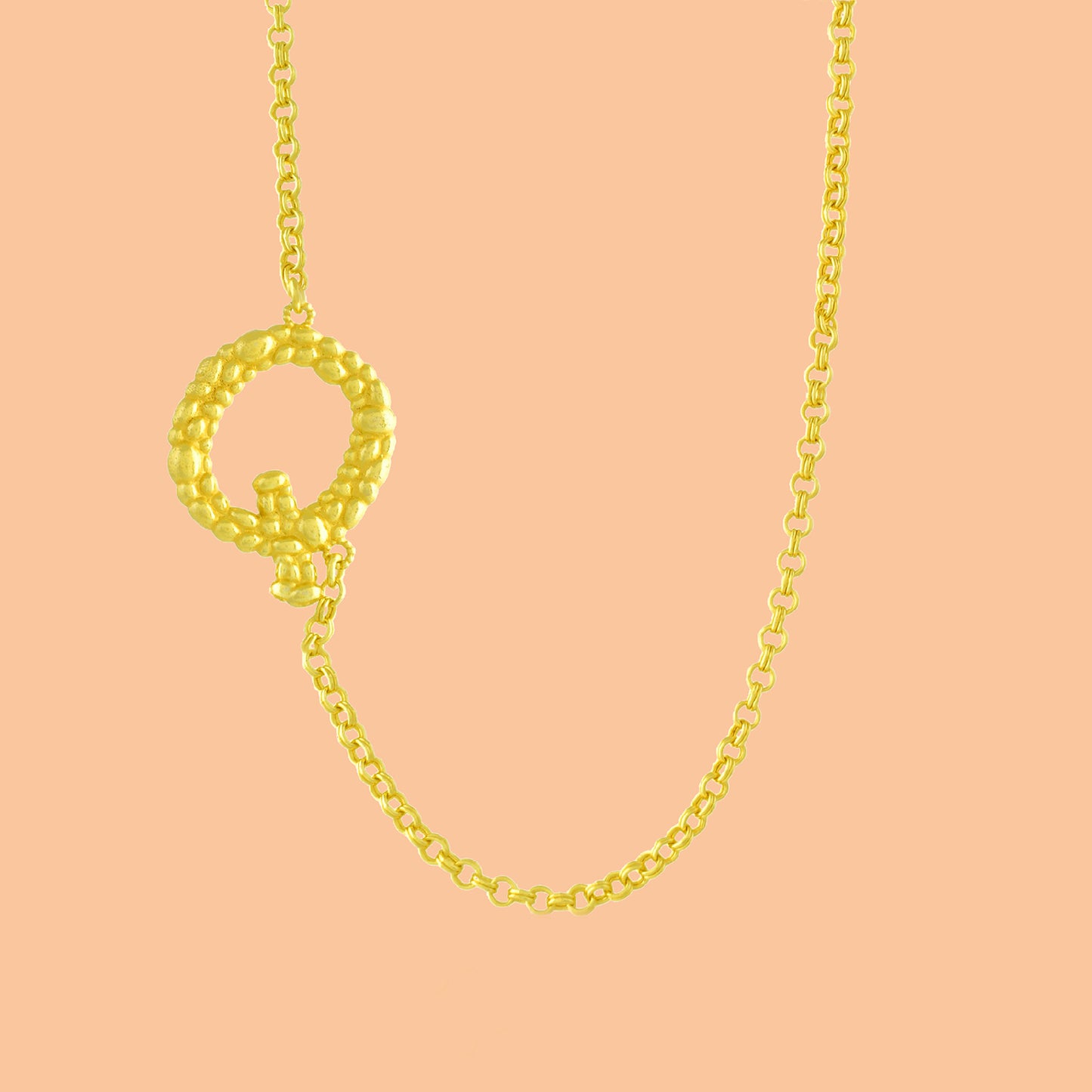 Initial Chain Monogram Necklace