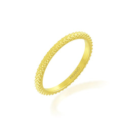 Textured Thin Band Ring (Water Resistance Premium Plating)